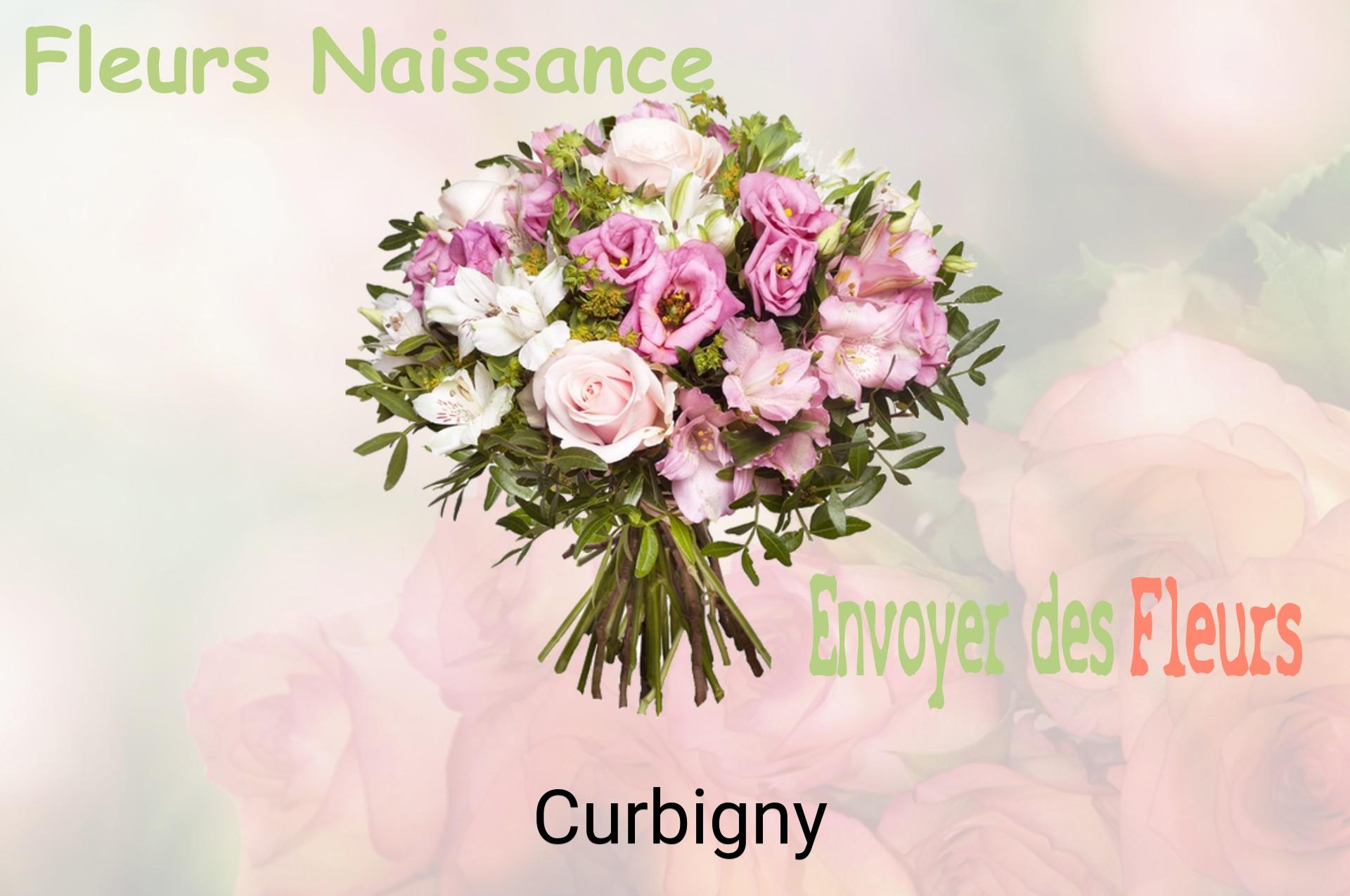 Bouquet de fleurs de naissance livré à Curbigny